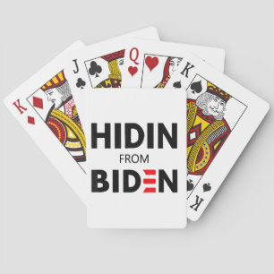 VERBORGEN VAN BIDEN grappige meme politieke Joe Ca Pokerkaarten