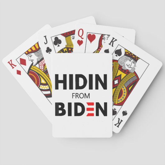 VERBORGEN VAN BIDEN grappige meme politieke Joe Ca Pokerkaarten (Achterkant)