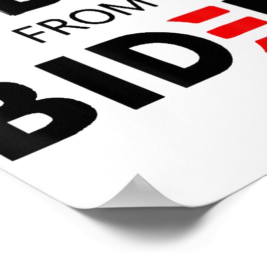 VERBORGEN VAN BIDEN grappige meme politieke Joe Ca Poster (Hoek)