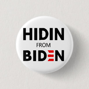 VERBORGEN VAN BIDEN grappige meme politieke Joe Ca Ronde Button 3,2 Cm