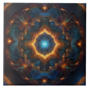 Verborgen vuur donker Abstract Tegeltje