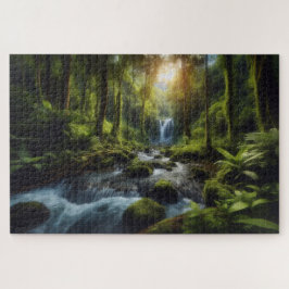 Verborgen waterval - Adembenemend Schilderachtig l Legpuzzel