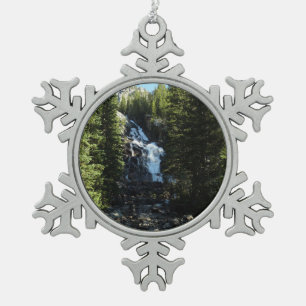 Verborgen Waterval in Grand Teton National Park Tin Sneeuwvlok Ornament