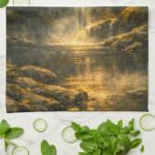 Verborgen Waterval in het Bos – Theedoek (Gevouwen)
