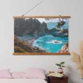 Verborgen Waterval - Kustsereniteit Hangend Wandkleed (Slaapkamer)