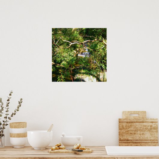 Verborgen waterval poster (Keuken)