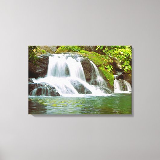 Verborgen Waterval Stretched Canvas Afdruk (Voorkant)