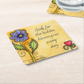 Verborgen zegeningen kartonnen onderzetters (Schuin)