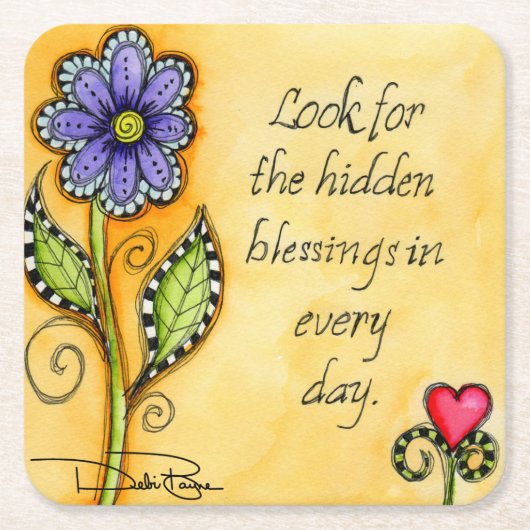 Verborgen zegeningen kartonnen onderzetters (Voorkant)