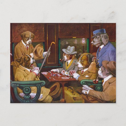 Verborgen! ("Zijn Station en vier Azen") Briefkaart (Voorkant)