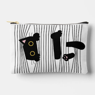 Verborgen Zwarte Kat Schattig Grappig Minimalistis Etui