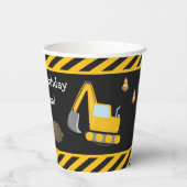 Verbouwing Happy Birthday met Age Boy Papieren Bekers (Achterkant)