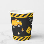 Verbouwing Happy Birthday met Age Boy Papieren Bekers (Voorkant)