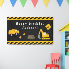 Verbouwing Happy Birthday met Age Boy Spandoek