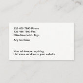 Verbouwing Visitekaartje (Achterkant)