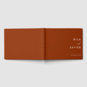 verbrand amber | Modern Minimal Wedding Guestbook Gastenboek (Volledig)