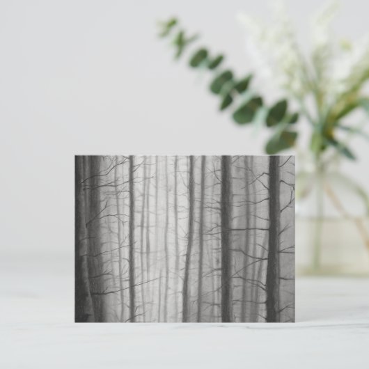 Verbrand bos briefkaart (Staand voorkant)