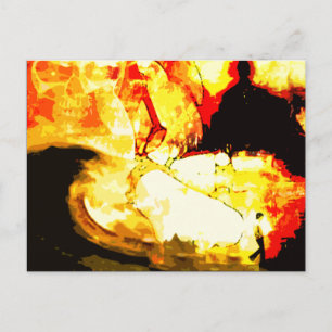 verbrand. briefkaart