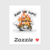 Verbrand de schepen sticker (Vel)