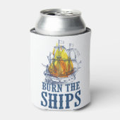 Verbrand de schepen, voor koning en landfankunst blikjeskoeler (Blikje Voorkant)