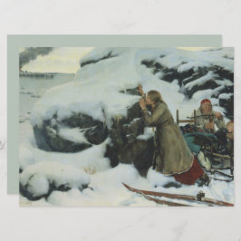 Verbrand dorp in de winter (door Albert Edelfelt) Kaart
