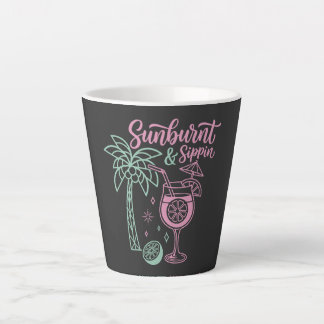 Verbrand en lurken overhemd Funny Summer Strand Latte Mok