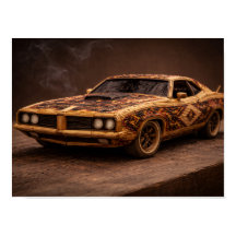 Verbrand Lucifer Klassieke Spierauto — Getextureer