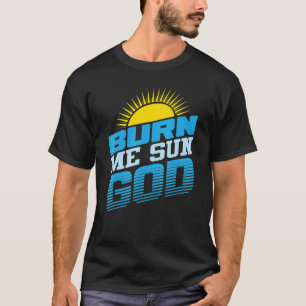 Verbrand me Sun God Beach Summer Vacation Mannen V T-shirt