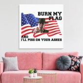 Verbrand mijn vlag niet canvas afdruk (Insitu (Woonkamer))