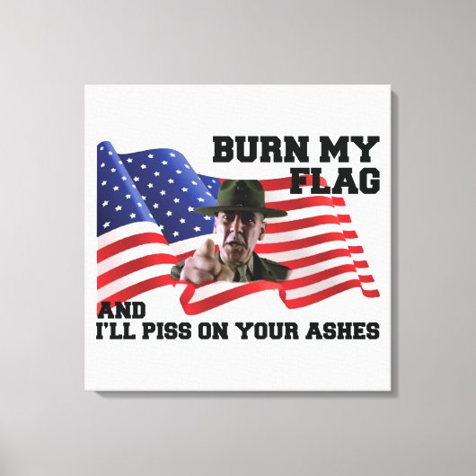 Verbrand mijn vlag niet canvas afdruk (Voorkant)