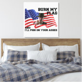 Verbrand mijn vlag niet canvas afdruk (Insitu (Slaapkamer))