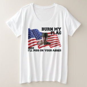 Verbrand mijn vlag niet grote maat t-shirt