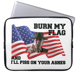 Verbrand mijn vlag niet laptop sleeve