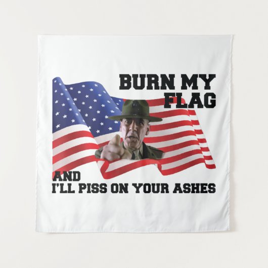 Verbrand mijn vlag niet wandkleed (Voorkant)