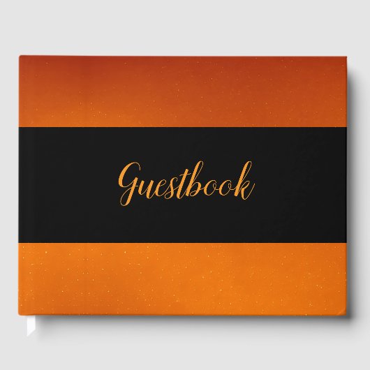Verbrand Oranje Aangepast Gastenboek (Voorkant)
