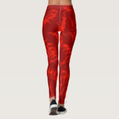 verbrand Oranje Abstract Leggings (Achterkant)
