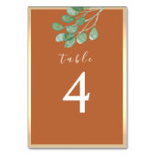 Verbrand Oranje bruiloft Kaart (Achterkant)