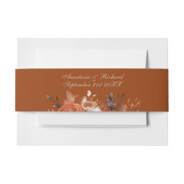 Verbrand Oranje bruiloft Uitnodigingen Wikkel