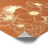 Verbrand Oranje Bruiloft Welkom Poster (Hoek)