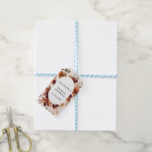 Verbrand Oranje Bruiloftsborrel voor de Bruid Cadeaulabel (Met Touw)
