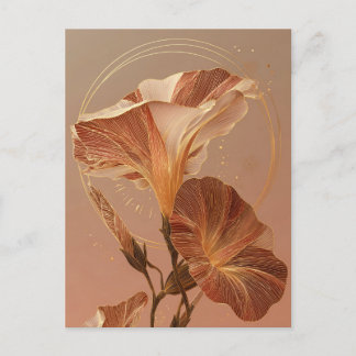 Verbrand Oranje Calla Lelie Botanisch Briefkaart
