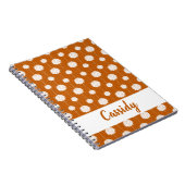 Verbrand Oranje Cheerleader Pom Pom Pattern Notitieboek (Rechterzijde)