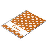 Verbrand Oranje Cheerleader Pom Pom Pattern Notitieboek (Linkerzijde)
