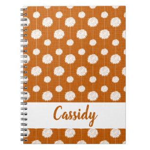 Verbrand Oranje Cheerleader Pom Pom Pattern Notitieboek
