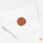 Verbrand Oranje Cheerleader Pom Pom Ronde Sticker (Envelop)