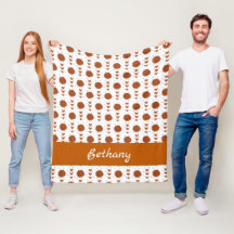 Verbrand Oranje Cheerleader Pom Poms & Hearts Patt