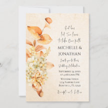 Verbrand Oranje Cream Floral Christelijk bruiloft