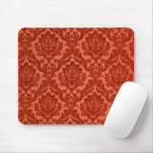 Verbrand Oranje Damask Mousepad Muismat (Met muis)