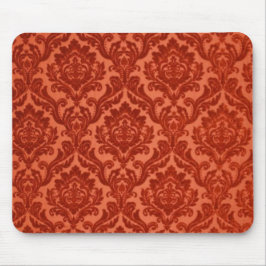 Verbrand Oranje Damask Mousepad Muismat