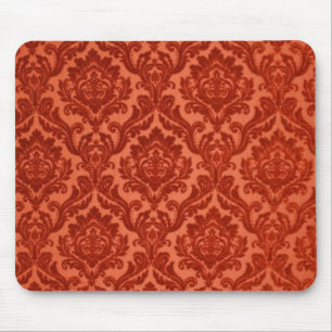 Verbrand Oranje Damask Mousepad Muismat